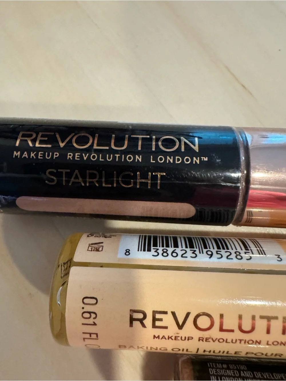 Revolution Concealer, Liquid Highlighters, and Baking Oil. All 4 included. NWT